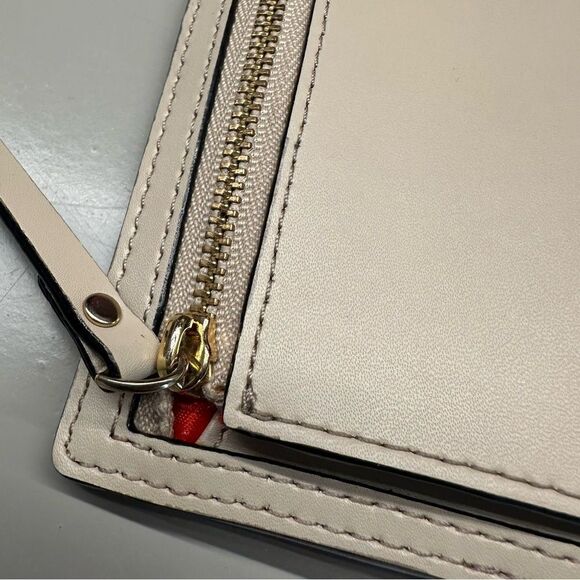 Kate Spade | ivory folding wallet card carrier with zip pocket for travel - Picture 8 of 10